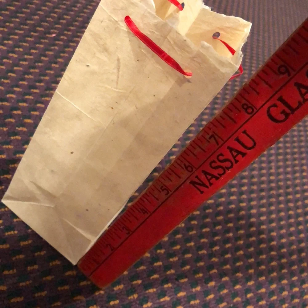 New 20 count small rice paper bags with red satin ribbon ties